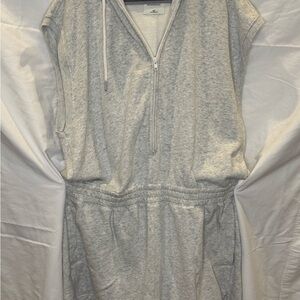 Abercrombie & Fitch Soft Gray Zip-Up romper